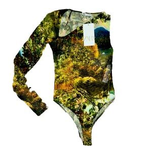 🚨🔥Zara one shoulder sleeveless bodysuit top 🔥🚨